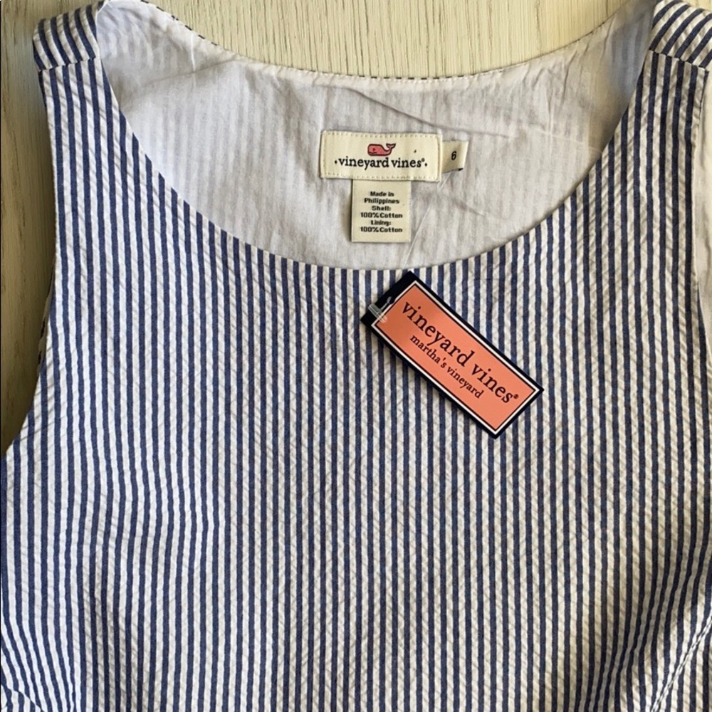 Vineyard Vines NWT Seersucker pinstripe Dress 6